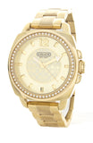 COACH GOLD TONE BOYFRIEND BRACELET STAINLESS STEEL DIAL WATCH 14501308