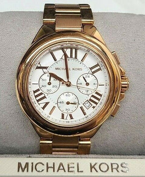 -Michael Kors Women's Stainless Steel 'Bradshaw' Rose Gold-tone Watch MK5757