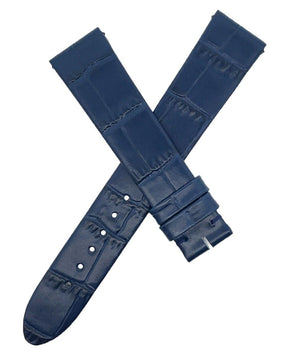 Montblanc Women's 14mm x 13mm Navy Blue Calf Leather Watch Band Strap FAH