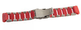 LOCMAN Men's 24mm x 24mm Red Plastic & Titanium Watch Bracelet