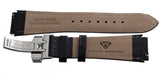 Aqua Master Mens 20mm Alligator Leather Silver Buckle Watch Band Strap