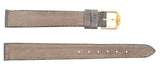 Revue Thommen 12mm Women's Grey Leather Gold Buckle Watch Band
