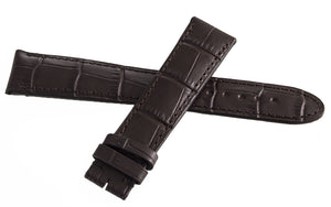 Montblanc Men's 19mm x 17mm Dark Brown Alligator Leather Watch Band Strap FYK