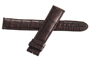 Montblanc Men's 19mm x 17mm Brown Alligator Leather Watch Band Strap FSK