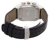 Joe Rodeo Unisex Silver & Black Dial & Black Leather Strap Watch JLS00406 32mm
