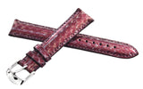 NEW Michele Womens 18mm Red Genuine Snake skin Leather Watch Band