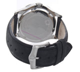 Swiss Military Men's Silver Dial Black Leather Band Watch 0941.00