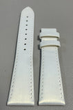 Pierre Balmain Women's 18mm x 14mm White Pearlescent Sitin Leather Watch Band