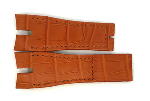 Roger Dubuis 27mm x 21mm Ligth Brown Alligator Leather Watch Band