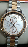 Fossil Women's Chelsey Multi-function Two-Tone Stainless Steel Watch ES3356