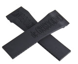 New! De Grisogono Mecanico 30mm x 22mm Black Rubber Watch Band Strap