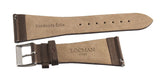 LOCMAN Men's 28mm Brown Fabric Silver Buckle Band