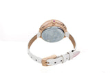 Betsey Johnson Women's White Leather Skinny Strap Watch 38mm BJ00442-05