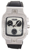 Joe Rodeo Unisex Silver & Black Dial & Black Leather Strap Watch JLS00406 32mm