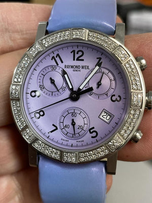 Raymond Weil 5030 Diamond Purple Dial Ladies Wristwatch 5030