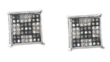 14k White Gold 9.5mm Two-Tone .45ct Diamond Stud Earrings