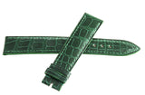 Gerald Genta 18mm x 16mm Shiny Green Leather Watch Band Strap