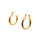 Gold tone Women's Round Hoops Earrings