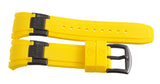 Aqua Master 28mm Yellow Rubber Watch Band Strap W/Black Buckle