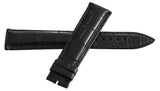 Ulysse Nardin 21mm x 18mm Black Alligator Leather Watch Band 119