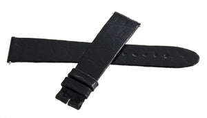 Montblanc Men's 17mm x 15mm Black Alligator Leather Watch Band Strap FVK