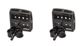 Men's Sterling Silver 8mm CZ Stones Black Square Stud Earrings