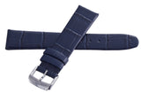 Baume & Mercier 18mm Navy Blue Calfskin Watch Band Strap