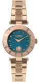 Versus by Versace S77120017 Logo 2 Blue Dial Rose Gold Stainless Women's Watch