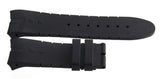 Jaquet Droz 22mm x 20mm Black Rubber Watch Band Strap