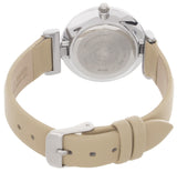 Anne Klein Women's Beige Dial Beige Leather Strap Watch W/ Crystals AK/2609TNTN