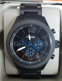 Fossil BQ2108IE Aiden Black Dial Black IP Stainless Chronograph Men's Watch