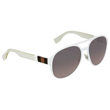 Fendi White Aviator Sunglasses FF 0082/S E2OEU 55