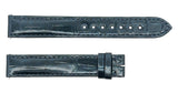 Cartier 14mm x 14mm Navy Blue Glossy Alligator Leather Watch Band KDA7AAMB