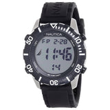 Nautica N09925G NSR 100 Digital White Dial Black Resin Strap Men's Watch