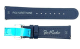 Joe Rodeo 20mm Navy Blue Polyurethane Watch Band Strap With Silver Tone Buckle