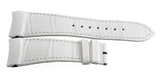 Gerald Genta Men's 26mm x 20mm White Alligator Leather Watch Band Strap