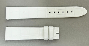 Montblanc Women's 17mm x 15mm White Alligator Leather Watch Band Strap