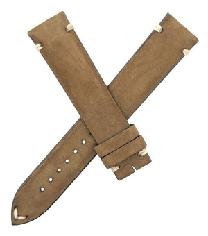 Montblanc 20mm x 18mm Dark Green Leather Men's Watch Band Strap FCB