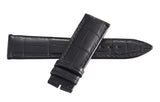 Ulysse Nardin 21mm x 18mm Black Alligator Leather Watch Band 3F03