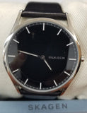 Skagen SKW6220 Holst Black Dial Black Leather Strap Men's Watch