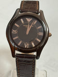 Emporio Armani AR1445 Brown Leather Band Dial Brown Women's Watch
