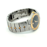 New Movado Women's Black Dial Two-Tone Bangle Bracelet Watch