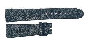 Bvlgari Women's 18mm x 14mm Stingray Grey Leather Watch Band