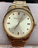 Michael Kors Womens Gold-tone Stainless Steel Crystal Hour Markers MK3246