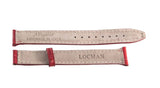 LOCMAN WOMEN'S 18mm x 14mm Red Alligator Watch Band Strap