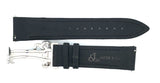 JACOB & CO Men's Black 22mm Polyurathane Silver Buckle Watch Band