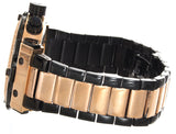 Aqua Master Men's Two-Tone Black Dial Gold Tone Stainless Steel Band Watch W#146