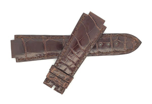 Chopard 22mm x 18mm Brown Shiny Alligator Watch Band Strap 105/070