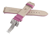 Aqua Master 19mm Widens to 22mm Dark Pink Leather Special Watch Band Strap