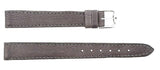 Revue Thommen 12mm Women's Grey Leather Silver Buckle Watch Band